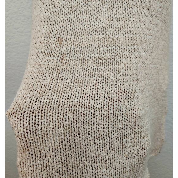 Divided By H&M Beige Tan Loose Knit Tank Top 8 Lightweight Stretch Sleeveless - Picture 2 of 5